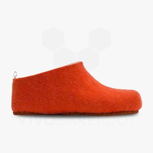 Vivobarefoot MIM Felt Papuce Damske Oranžové | SK099RX