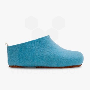 Vivobarefoot MIM Felt Papuce Panske Svetlo Tyrkysové | SK281RX