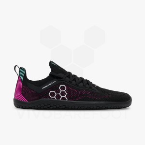 Vivobarefoot Primus Lite Knit Cestne Bezecke Topanky Damske Obsidian Ruzove | SK212IR