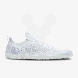 Vivobarefoot Primus Lite Knit Cestne Bezecke Topanky Panske Biele | SK388OB