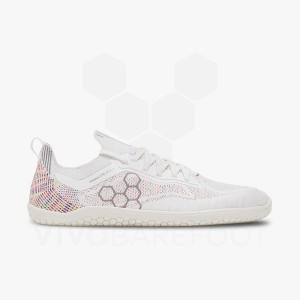 Vivobarefoot Primus Lite Knit Cestne Bezecke Topanky Panske Biele | SK385RX