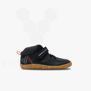 Vivobarefoot Primus Ludo Hi Preschool Obuv Detske Obsidian | SK032GY