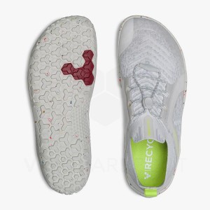 Vivobarefoot Primus Trailove Knit FG Treningove Topanky Panske Biele | SK335PV