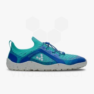 Vivobarefoot Primus Trailove Knit FG Turisticka Obuv Damske Modre Zelene | SK258OB