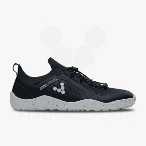 Vivobarefoot Primus Trailove Knit FG Turisticka Obuv Panske Obsidian Biele | SK433VJ